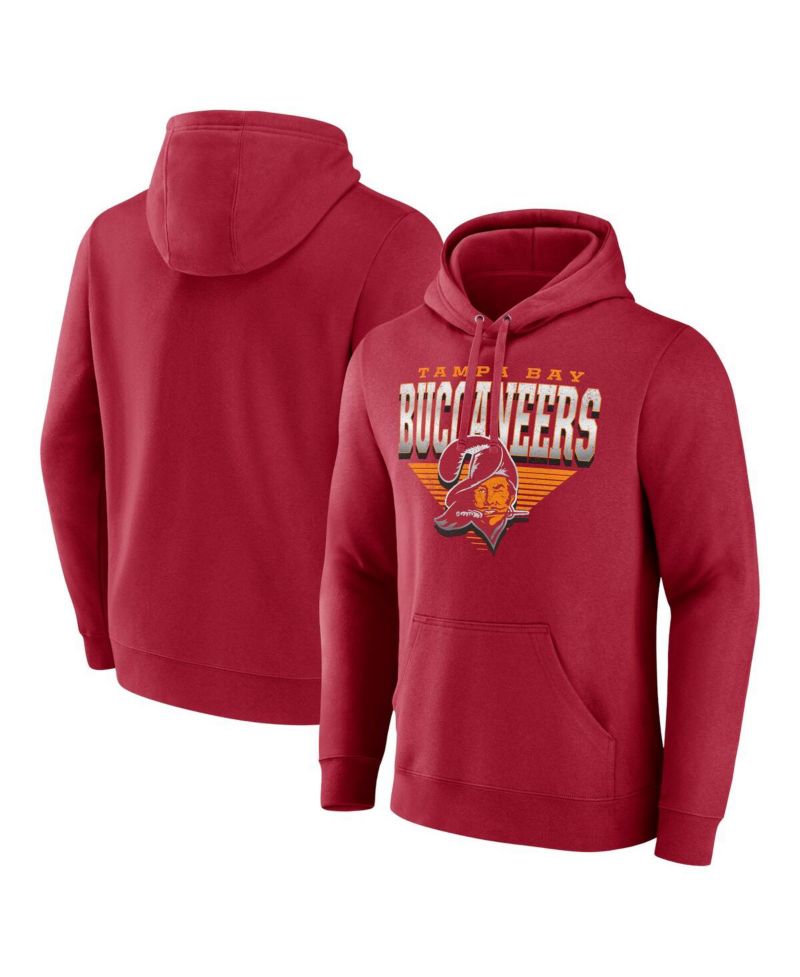 Men's Red Tampa Bay Buccaneers Geometric Chrome Pullover Hoodie