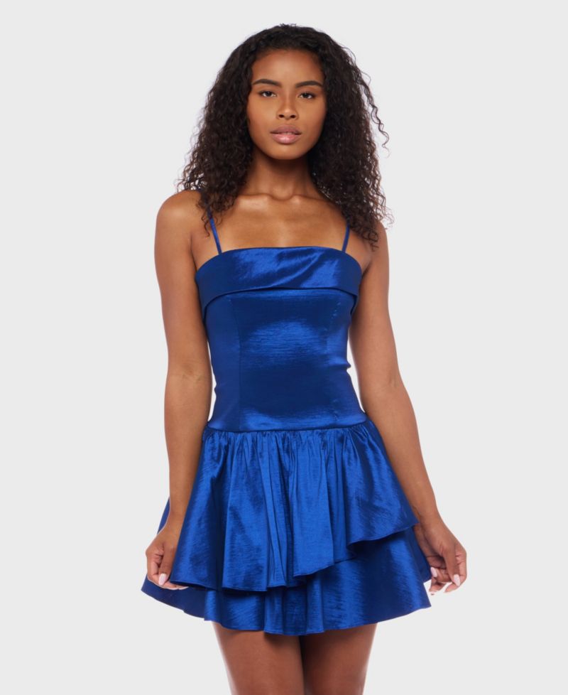 Juniors' Sleeveless Short Fit & Flare Dress