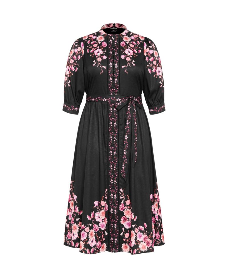 Women's Annabelle Button Down Floral Midi Dress