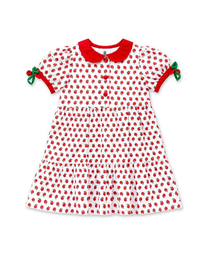 Baby Girl 12M - 24M Apple Print Dress with Apples