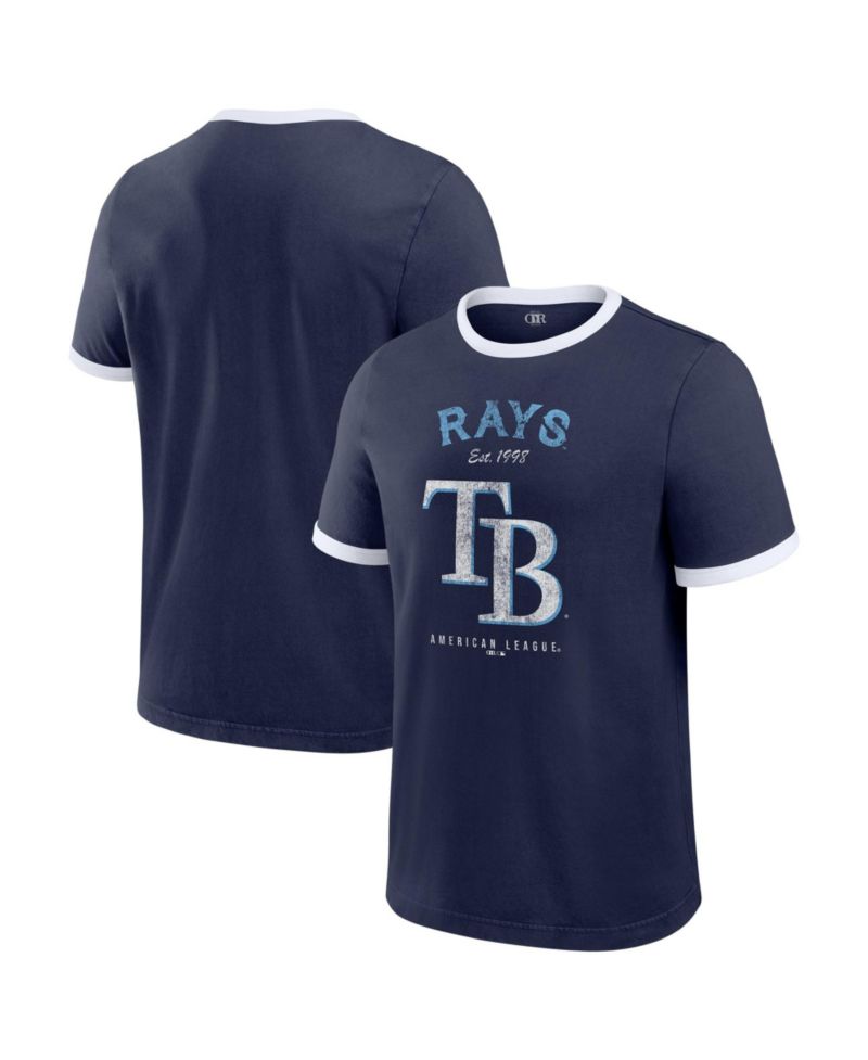 Men's Navy Tampa Bay Rays Washed Ringer T-Shirt