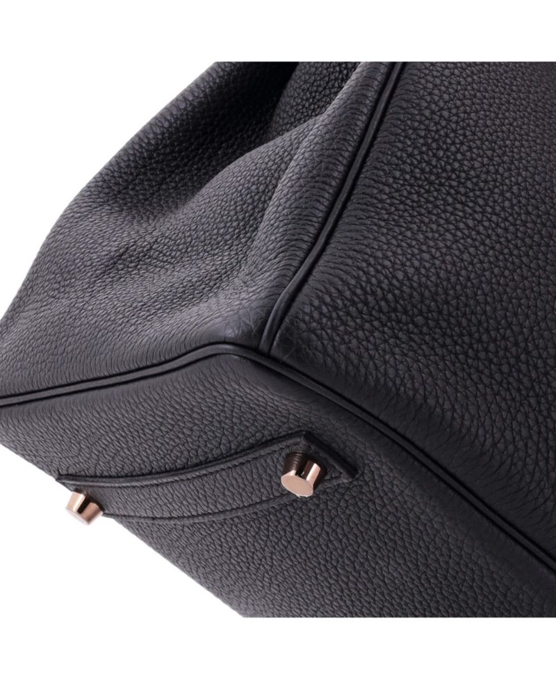 Pre-Owned Hermes Birkin 35 Handbag Black Togo with Rose Gold Hardware