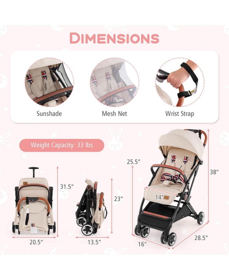 Lightweight Baby Stroller Aluminium Frame for Home Office Use