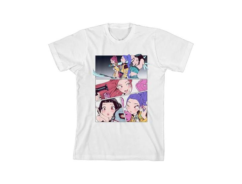 Big Boys Huntr/X Panel Art Youth White Crew Neck Short Sleeve T-shirt