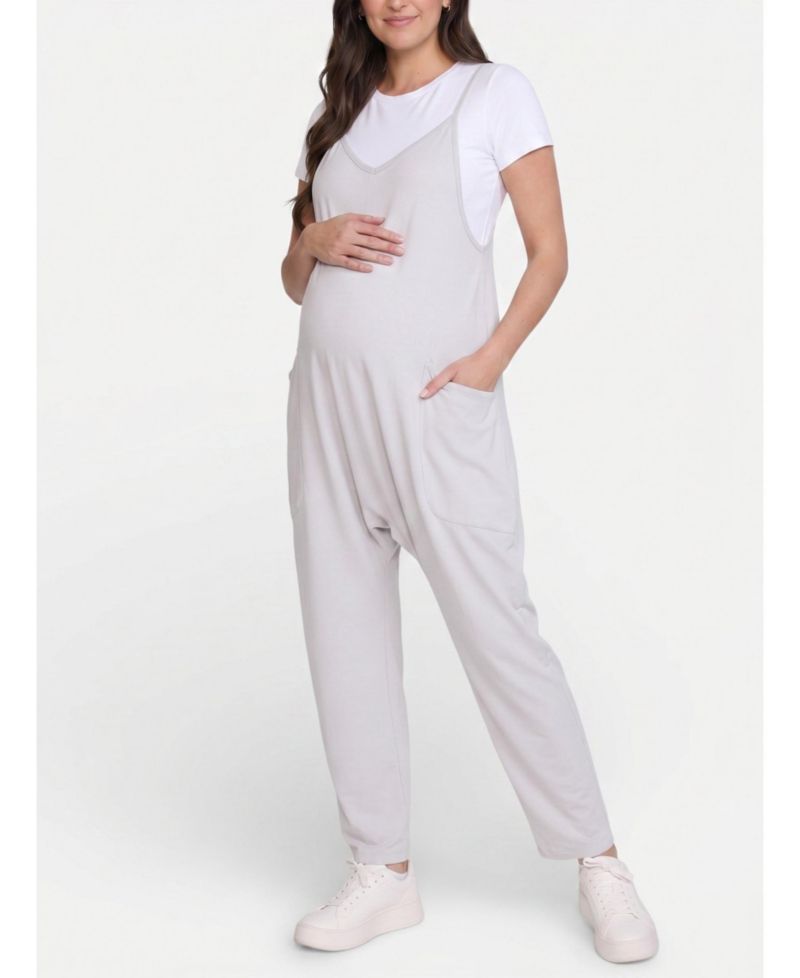 Women's Sleeveless Relaxed Fit Jumpsuit - Motherhood