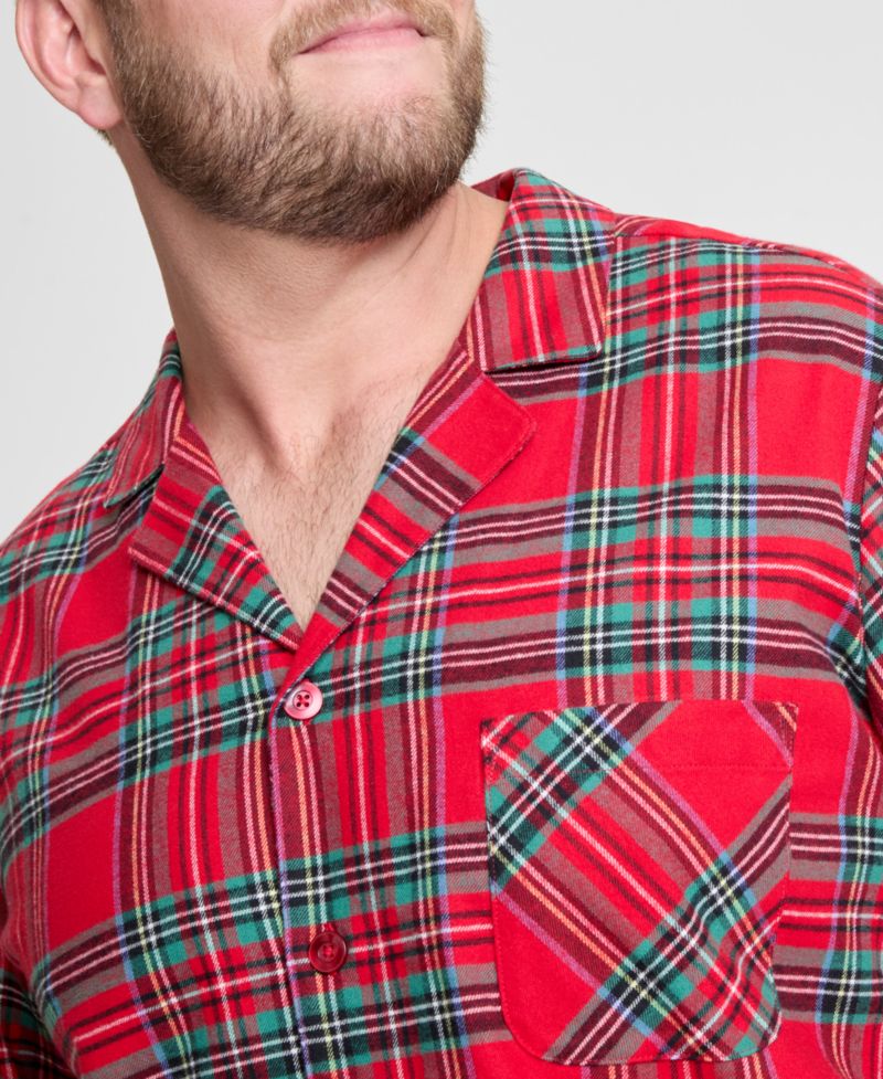 Big & Tall Brinkley Plaid Notch Collar Matching Family Pajamas Set