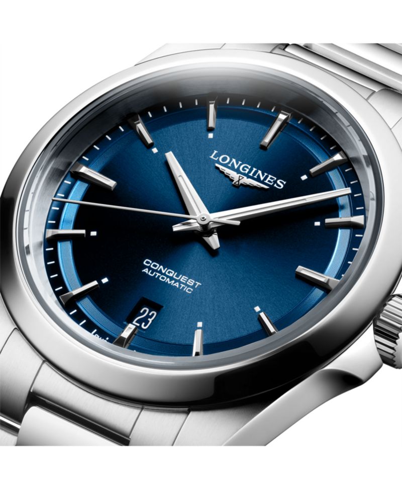Men's Swiss Automatic Conquest Stainless Steel Bracelet Watch 38mm