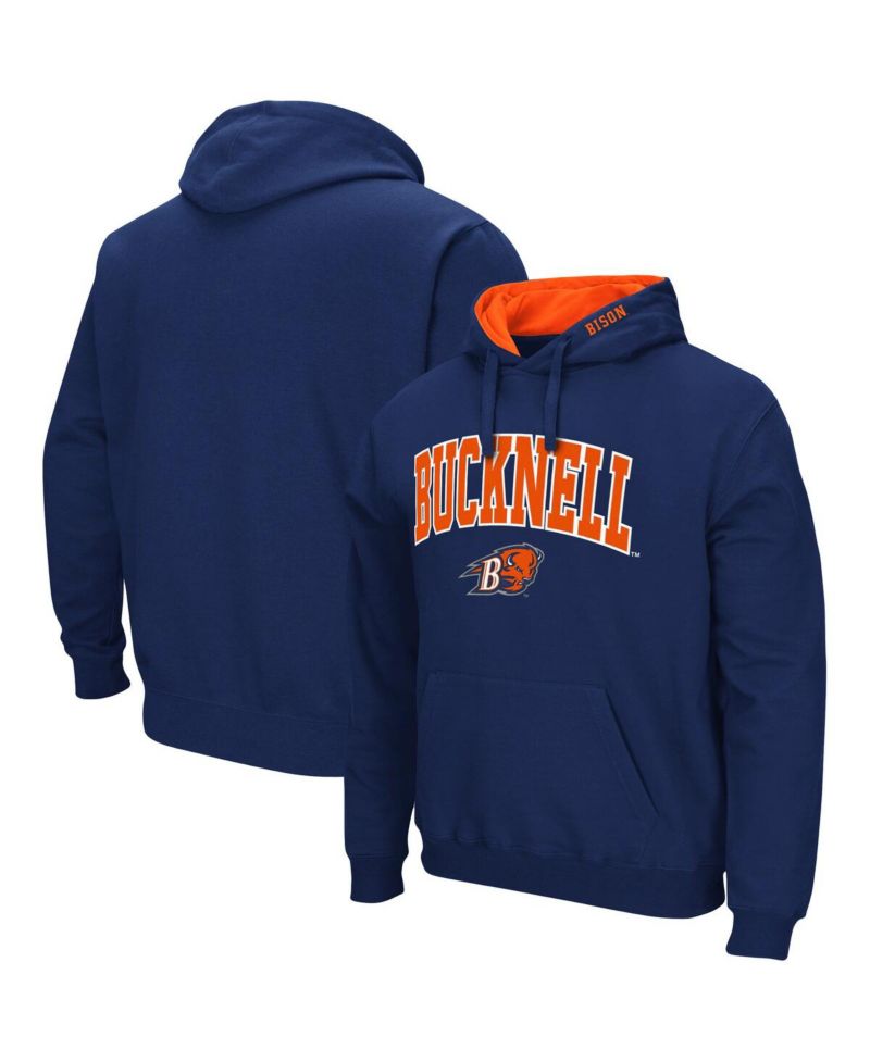 Men's Bucknell Bison Arch and Logo Pullover Hoodie