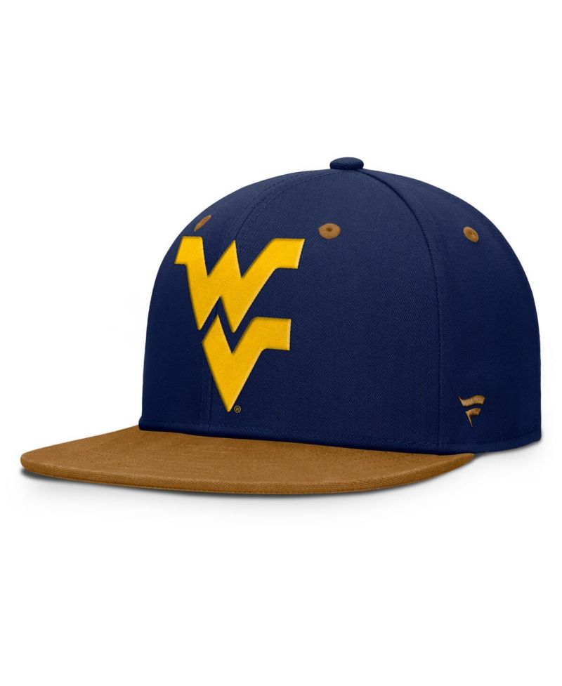Men's Navy/Brown West Virginia Mountaineers Noboa Fitted Hat