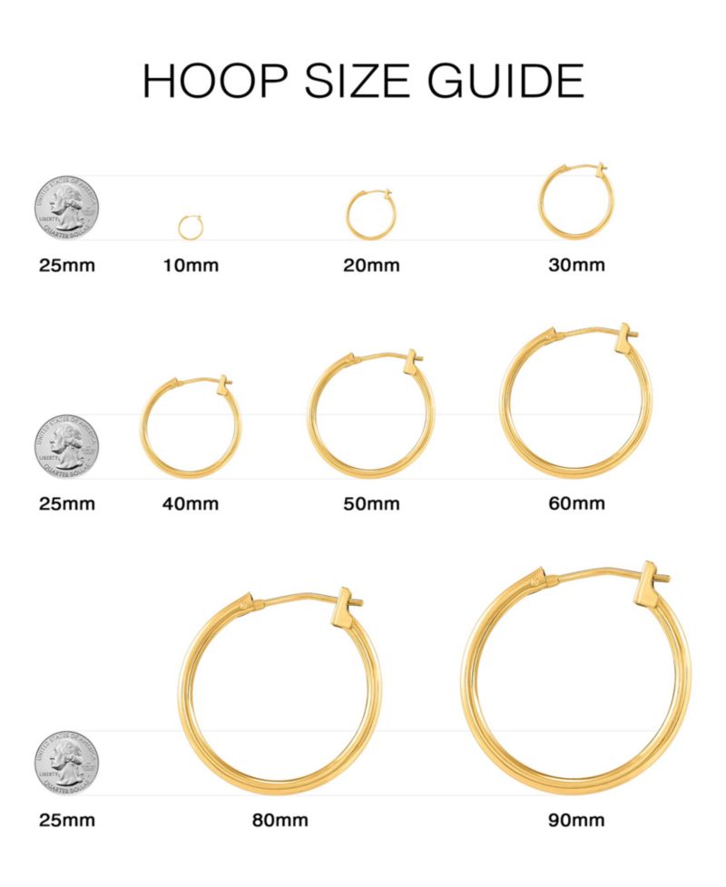 Wide Polished Small Hoop Earrings in 14k Gold-Plated Sterling Silver, 20mm