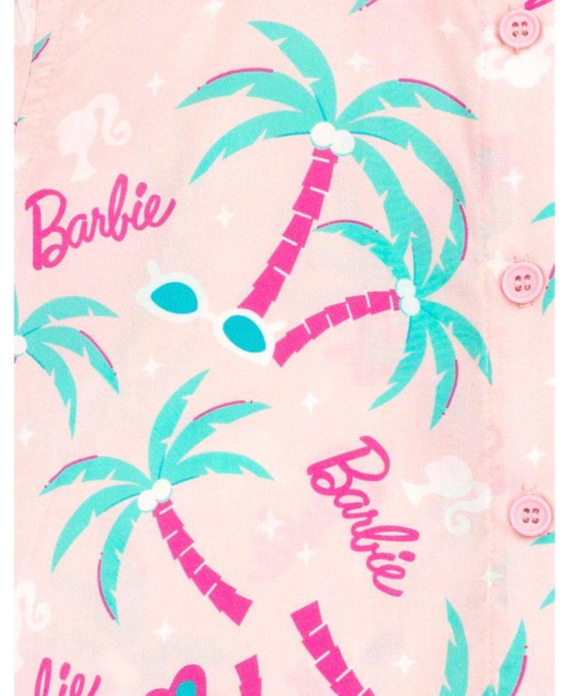 Girls' (6-20) Hawaiian Button-Down Dress Shirt