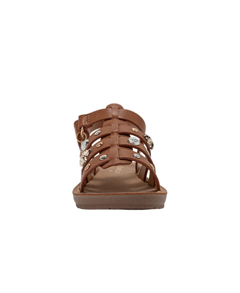 Big Girls Girl's Fashion Sandals - Dressy Shoes with Decorative Metal Charms
