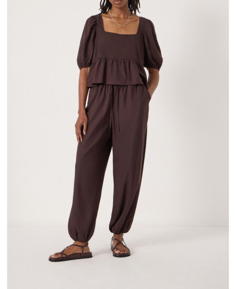 Women's Alva Puff Sleeve Linen Beach Top