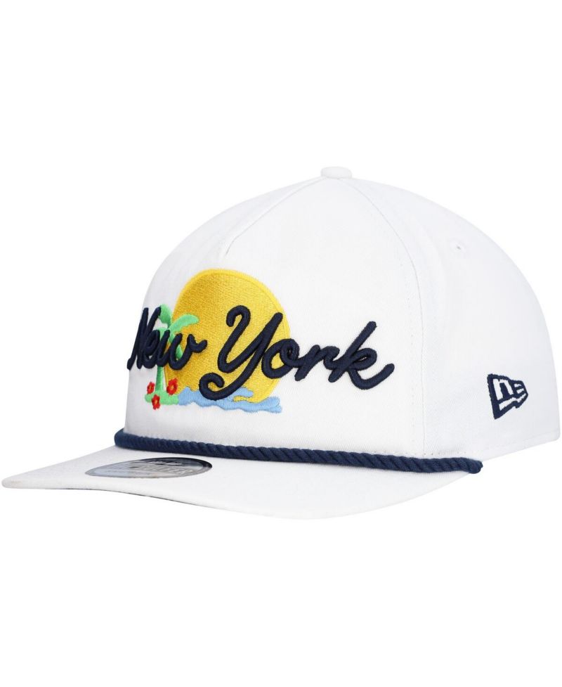 Men's White New York Yankees Paradise Golfer Adjustable Hat