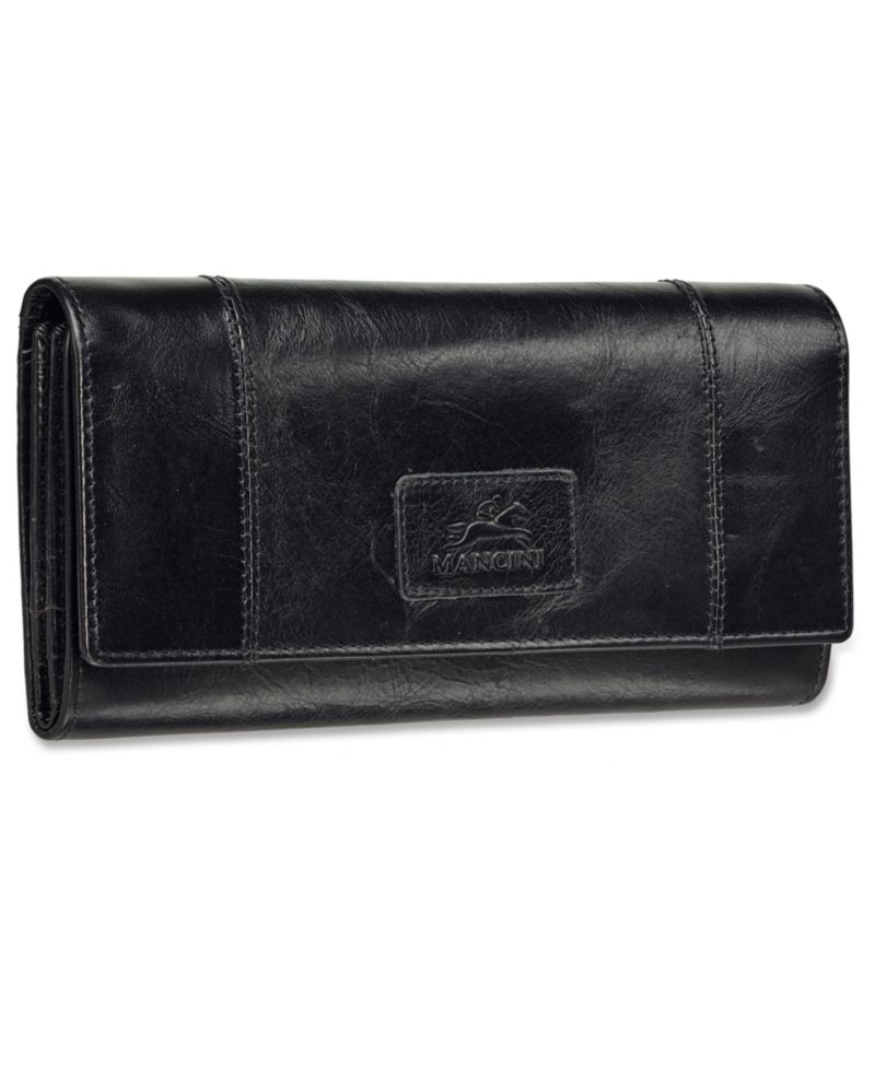 Casablanca Collection RFID Secure Ladies Trifold Wing Wallet