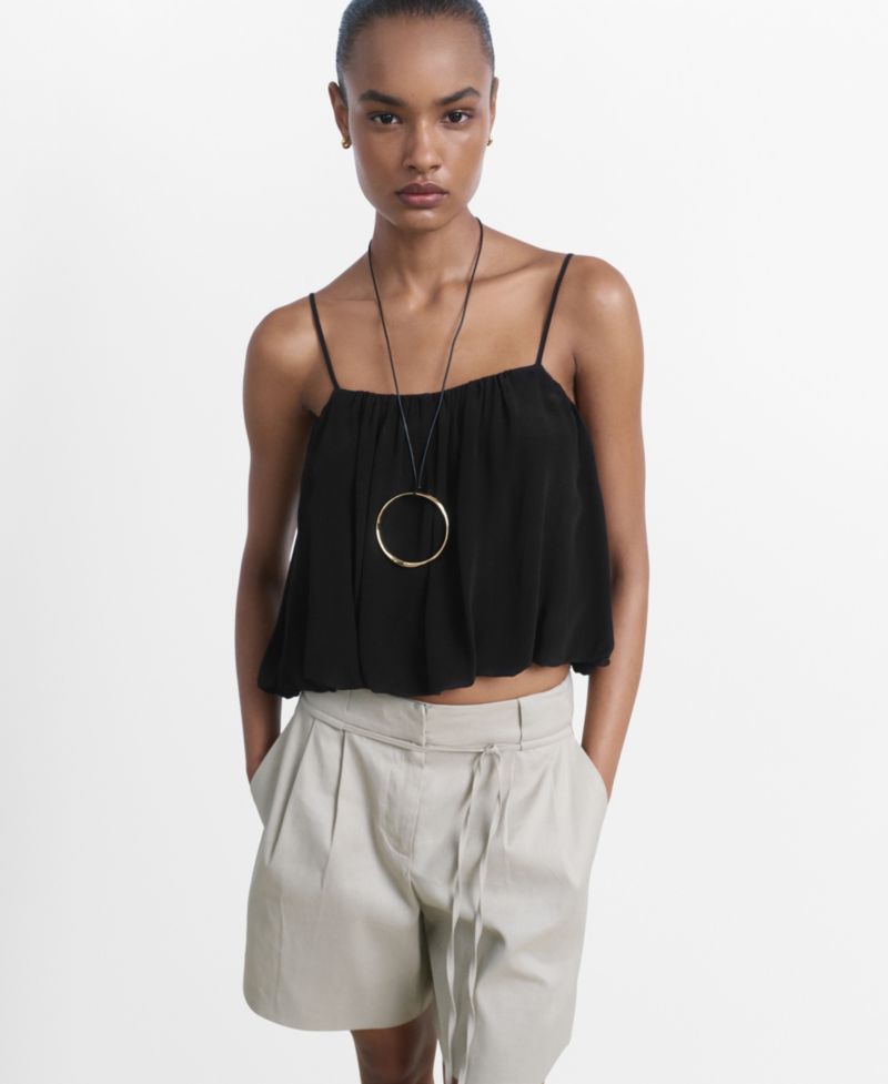 Women's Balloon Crop Top