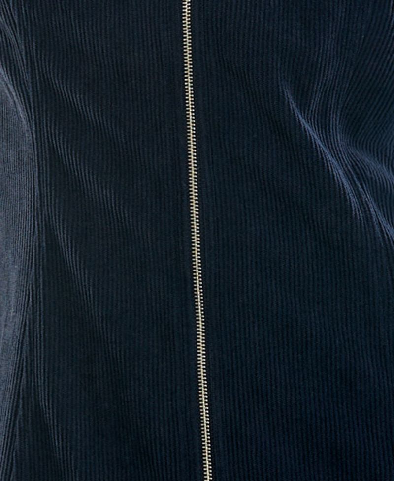 Juniors' Collared Corduroy Zip Front Dress