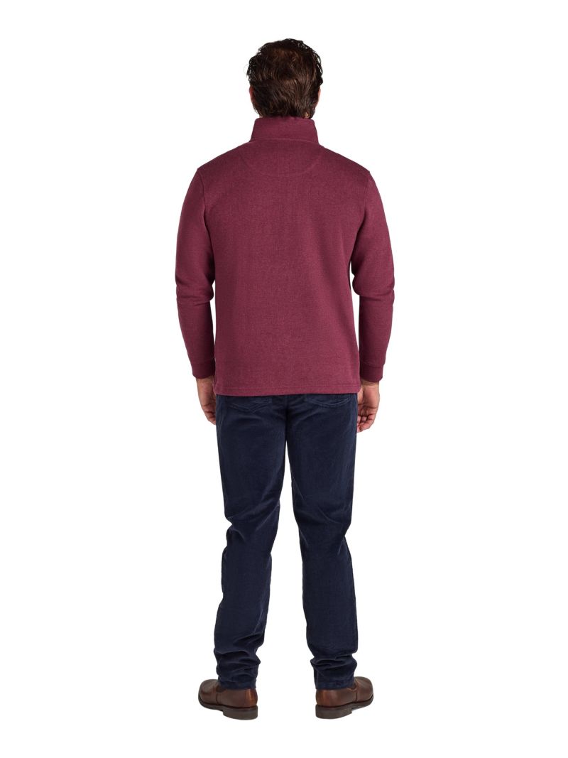 Men's Big & Tall French Rib Quarter Zip Classic-Fit Cotton-Blend Sweatshirt