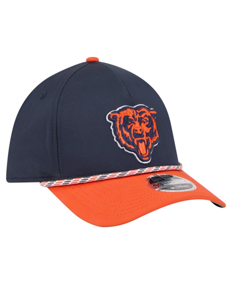 Men's Navy/Orange Chicago Bears Rope M-Crown A-Frame 39THIRTY Flex Hat