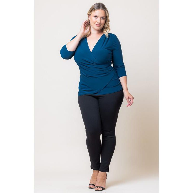 Plus Size Femme Fatale Faux Wrap Top