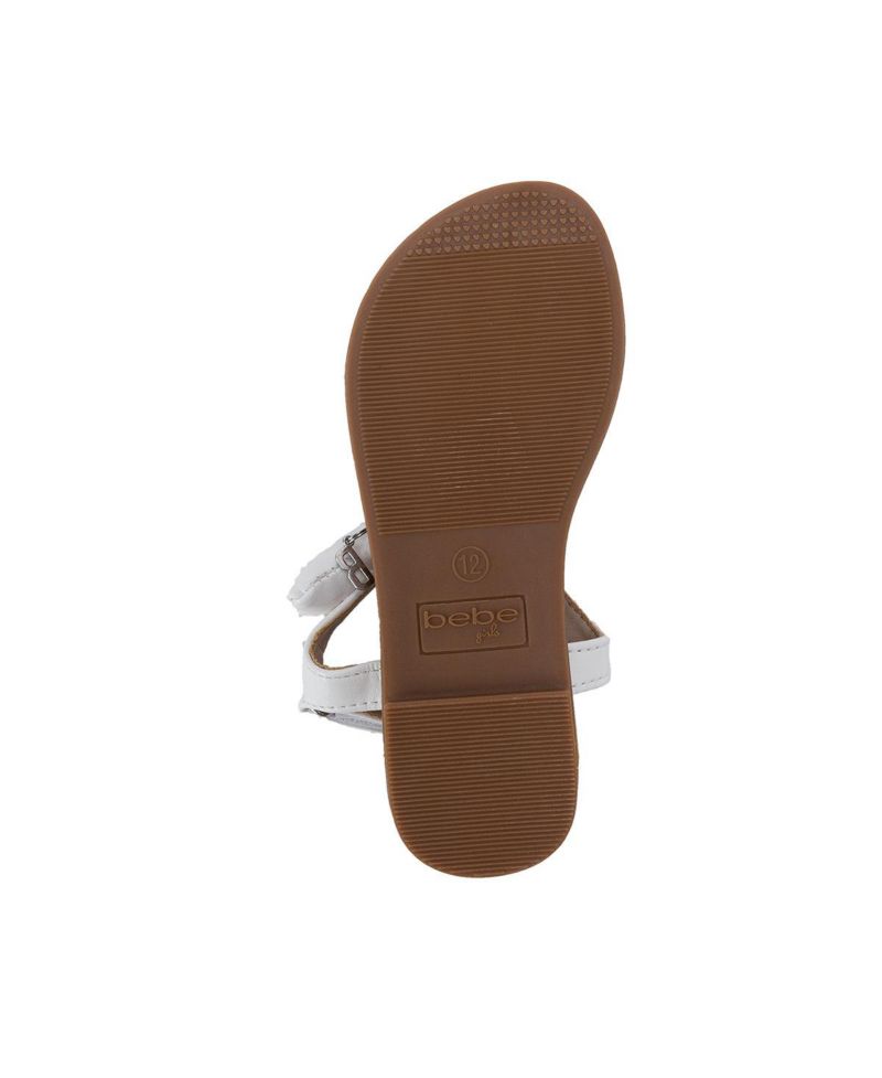 Little Girls Girl's Fashion Sandals - Dressy Shoes with Puffy Bow and Hanging Logo Charm