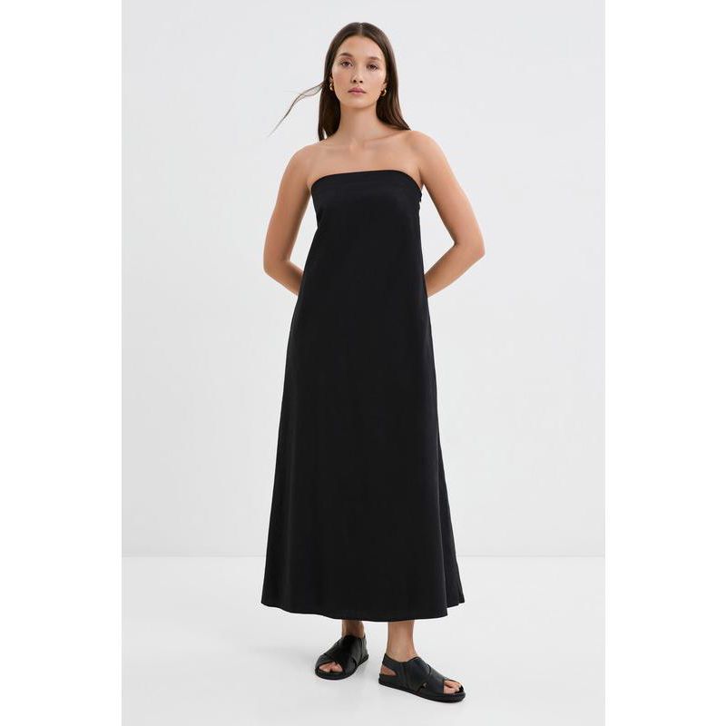 Women's Aine Linen Convertible-Strap Flowy Dress with Pockets