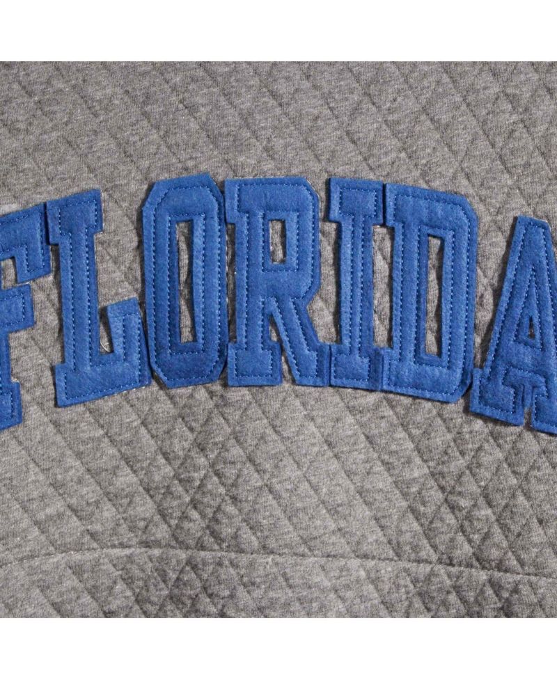 Women's Heather Charcoal Florida Gators Moose Quilted Pullover Sweatshirt
