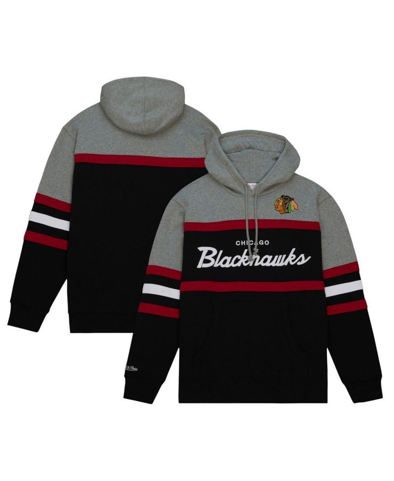 Men's Black, Gray Chicago Blackhawks Head Coach Pullover Hoodie