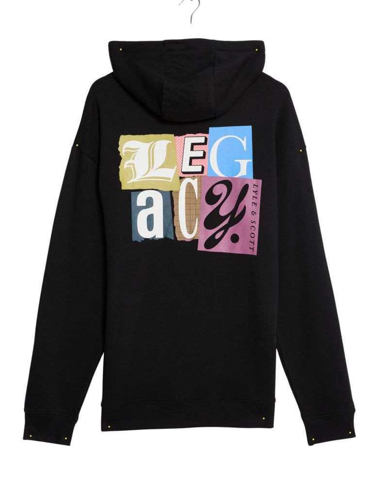 Men's Bold Letters Long Sleeve Graphic Hoodie