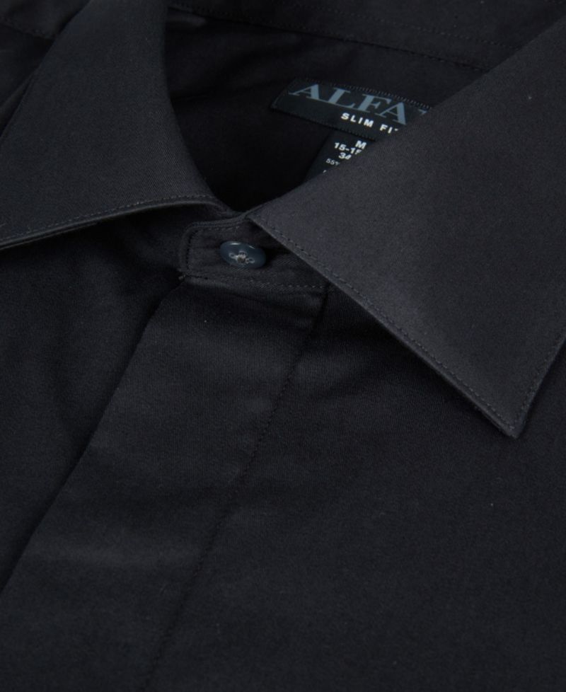 Men's Slim-Fit Formal Solid Dress Shirt