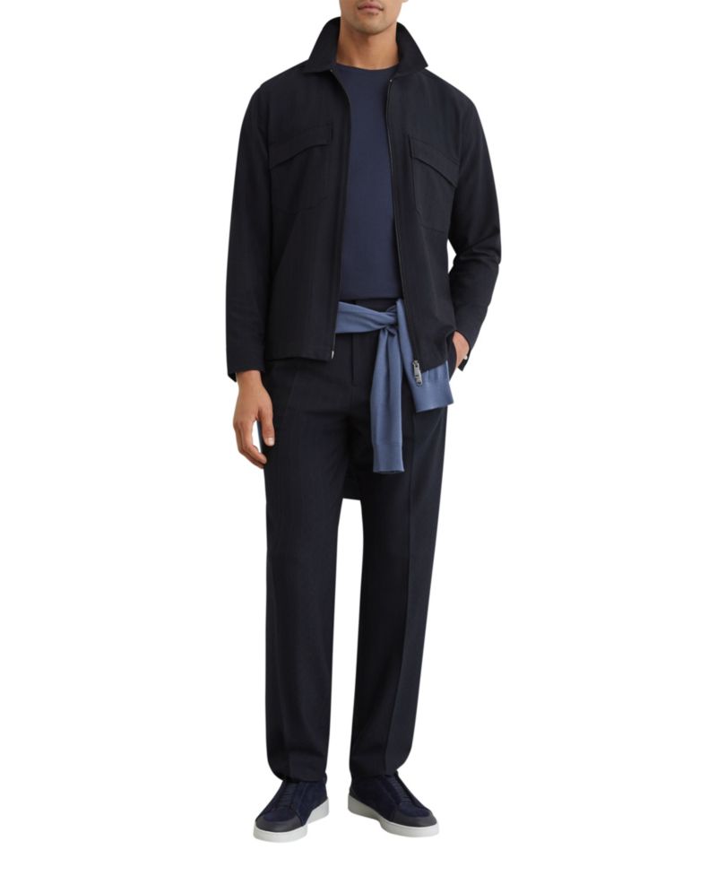 Men's Sidney Stripe Zip-Through Overshirt