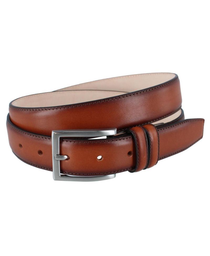 Men's Malik Burnished Feather Edged 32mm Leather Belt