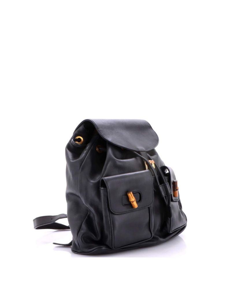 Medium Vintage Bamboo Backpack Leather