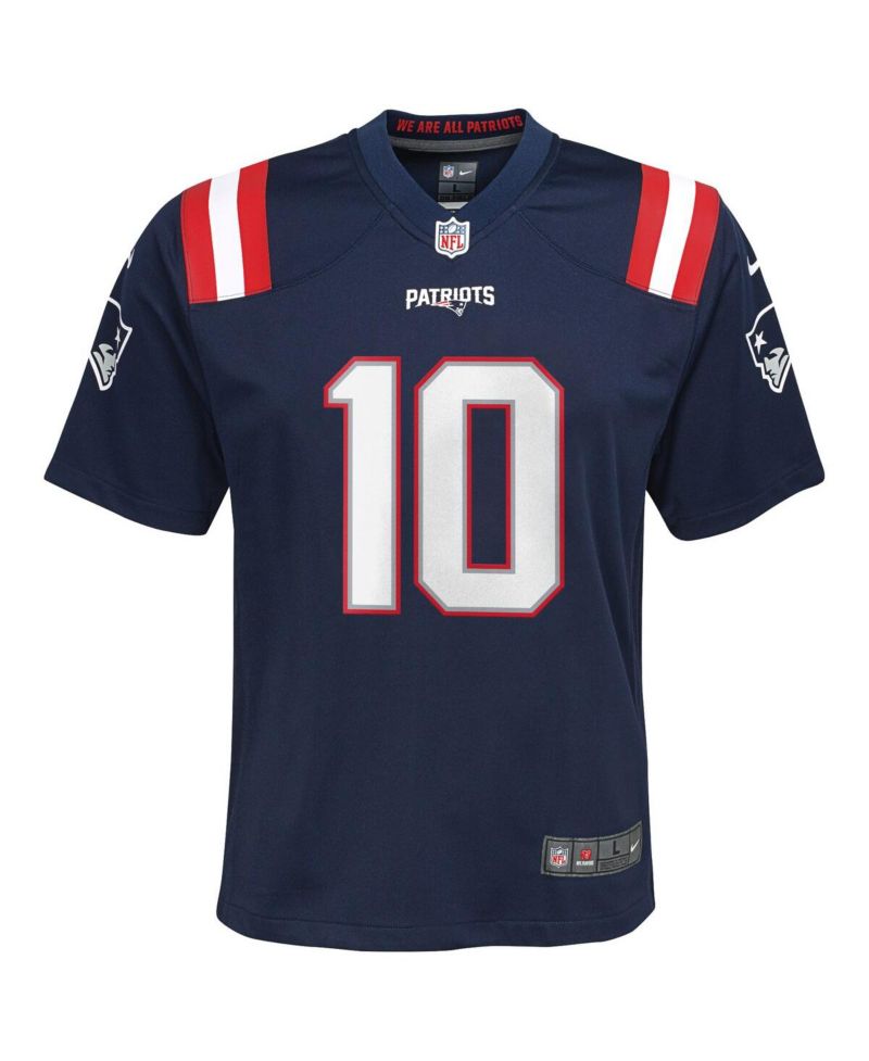 Big Boys and Girls Drake Maye Navy New England Patriots Player Game Jersey