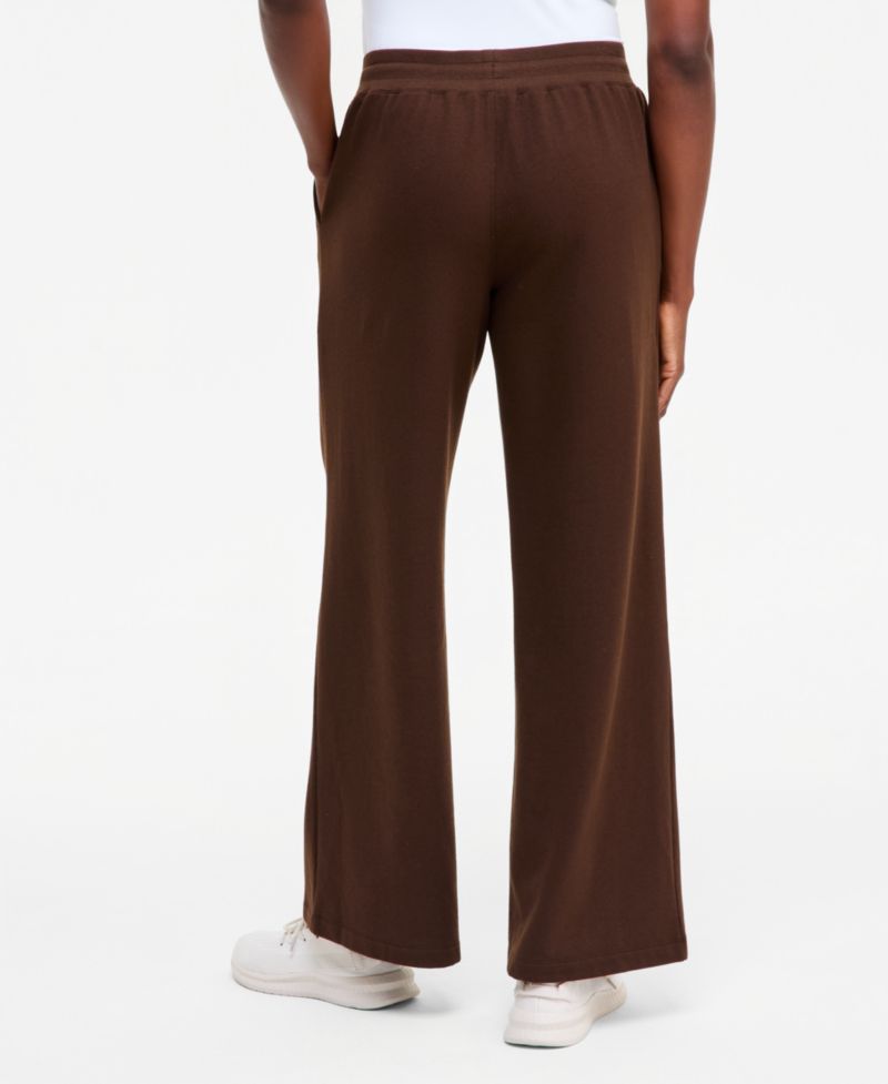 Women's Fleece Open-Hem Wide-Leg Pants