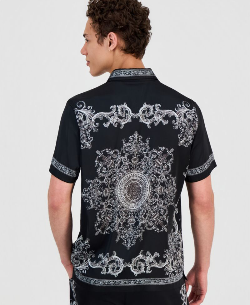 Men's Charm Regal Medallion Short-Sleeve Shirt