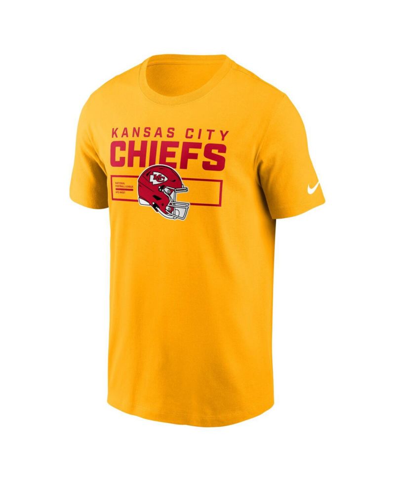Men's Gold Kansas City Chiefs Primetime Helmet Essential T-Shirt