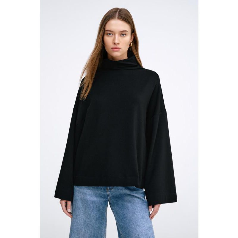 Women's Amanda Oversized High-Neck Wide-Sleeve Casual Sweatshirt