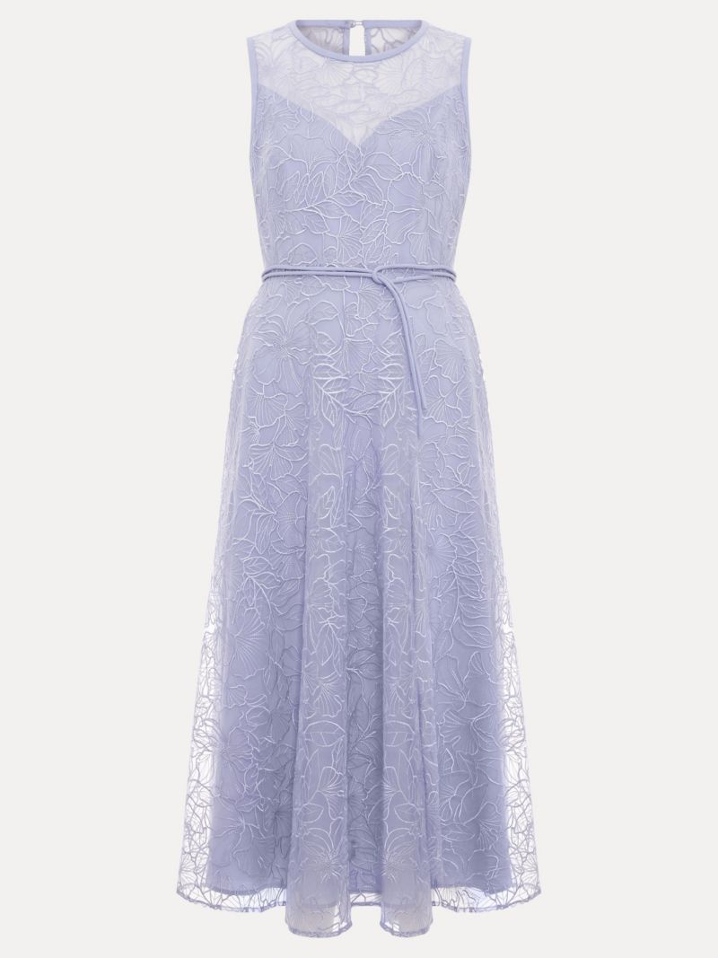 Women's Sakura Floral Embroidered Lace Dress