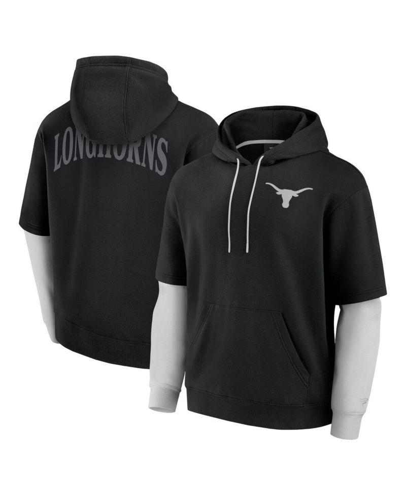 Men's Black Texas Longhorns Sleek Pullover Hoodie