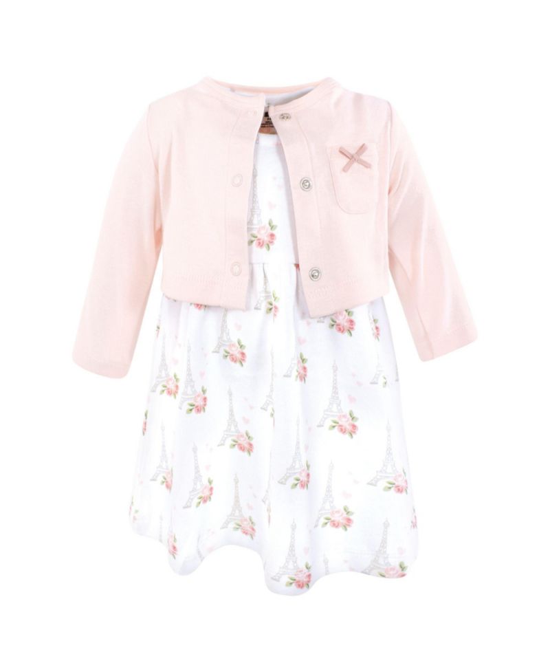 Cotton Dress and Cardigan Set, Bonjour Paris