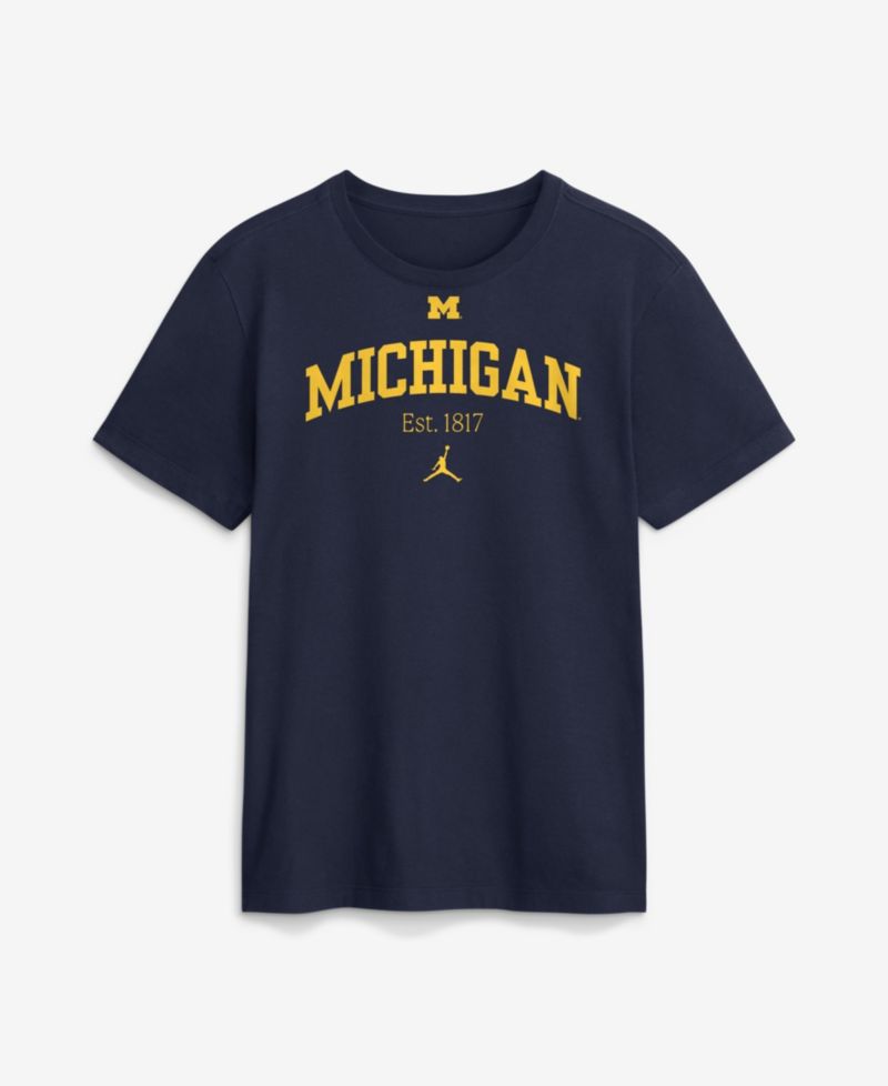 Men's Navy Michigan Wolverines Academic Arch T-Shirt