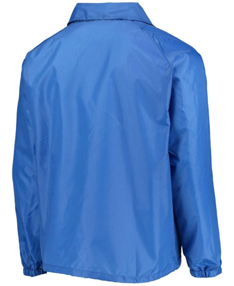 Men's Royal New York Giants Coaches Classic Raglan Full-Snap Windbreaker Jacket