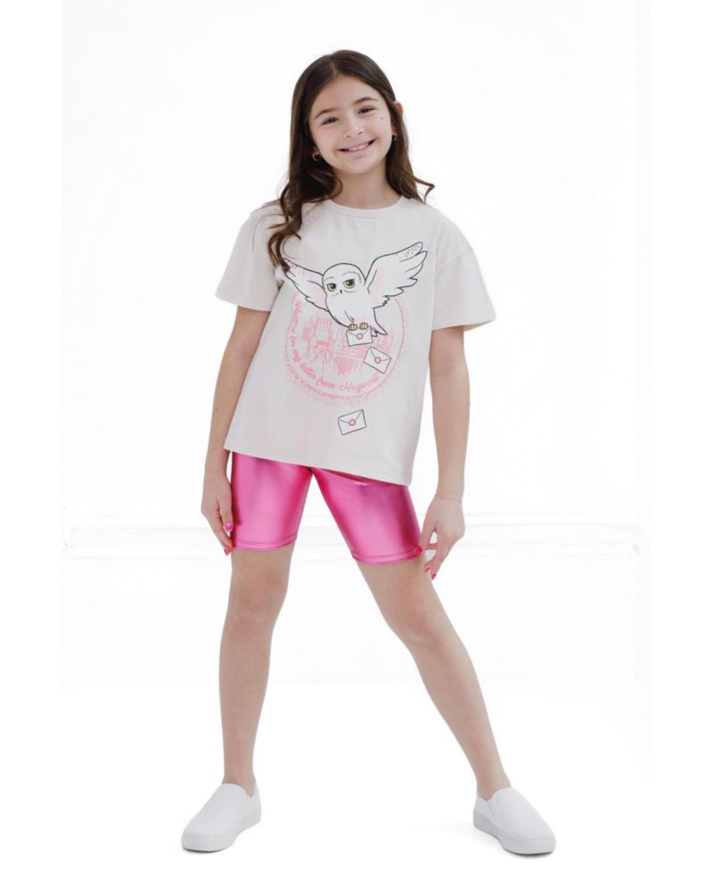 Girl's (5-16) 2-Piece T-Shirt and Bike Shorts Set
