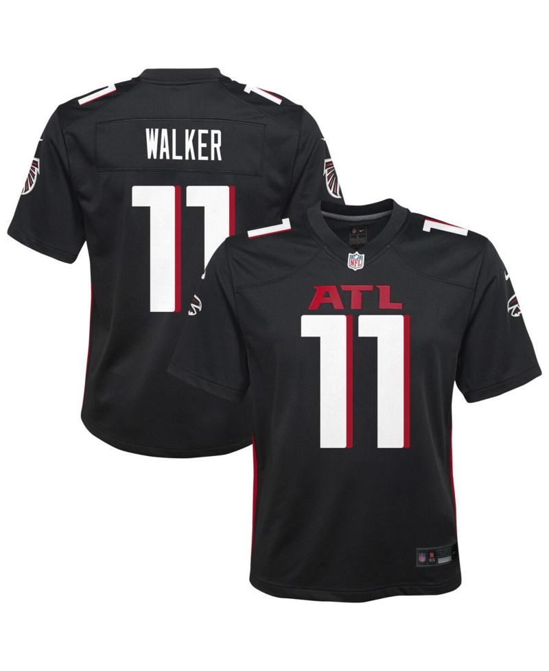 Big Boys and Girls Jalon Walker Black Atlanta Falcons Team Game Jersey
