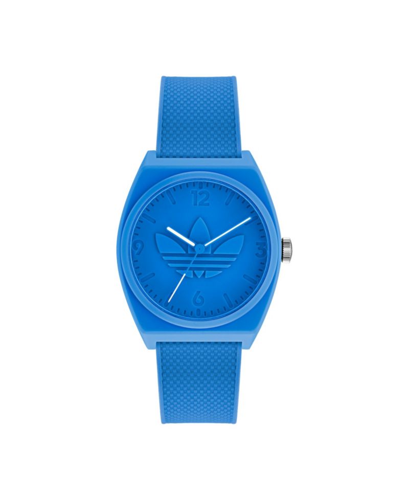 Unisex Three Hand Project Two Blue Resin Strap Watch 38mm