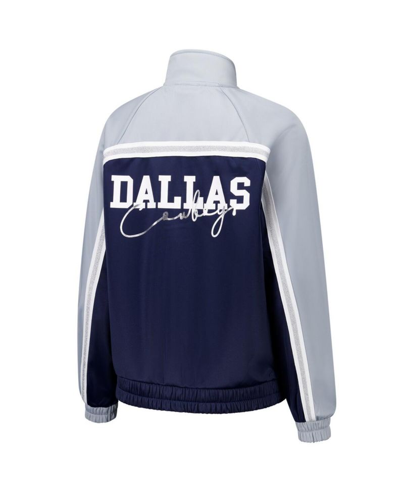 Women's Navy Dallas Cowboys Post Game Full-Zip Track Jacket