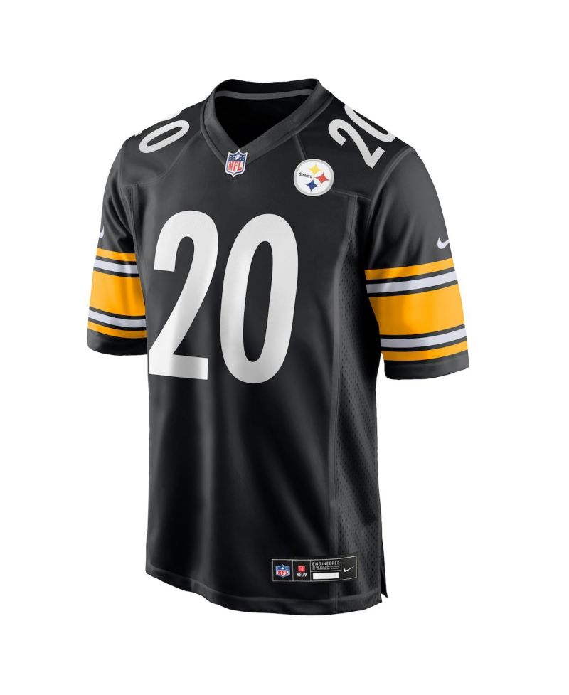 Men's Kaleb Johnson Black Pittsburgh Steelers Team Game Jersey