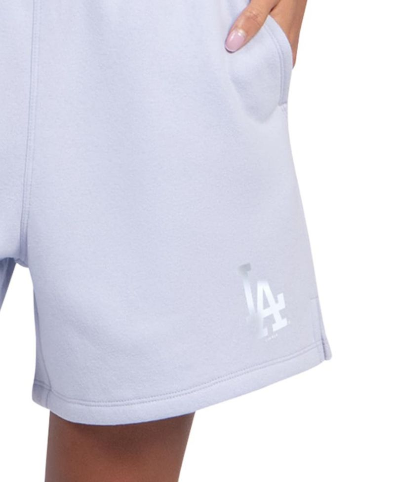 Women's Light Blue Los Angeles Dodgers Pastel High Waisted Shorts