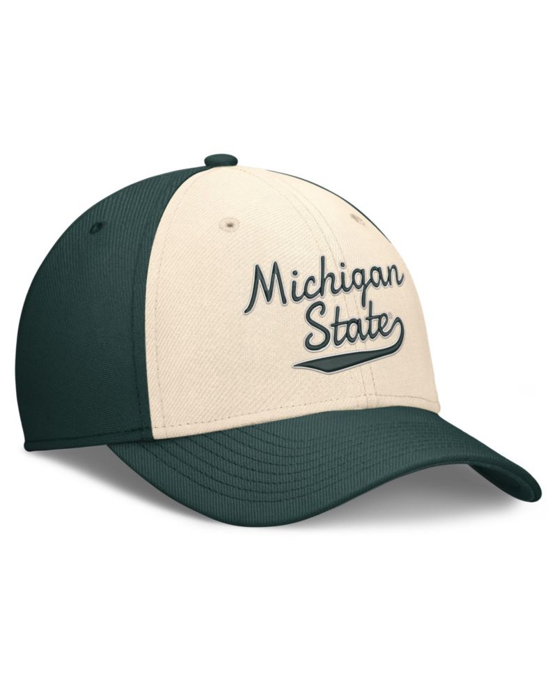 Men's Natural/Forest Green Michigan State Spartans Legacy Swooshflex Dri-FIT Hat